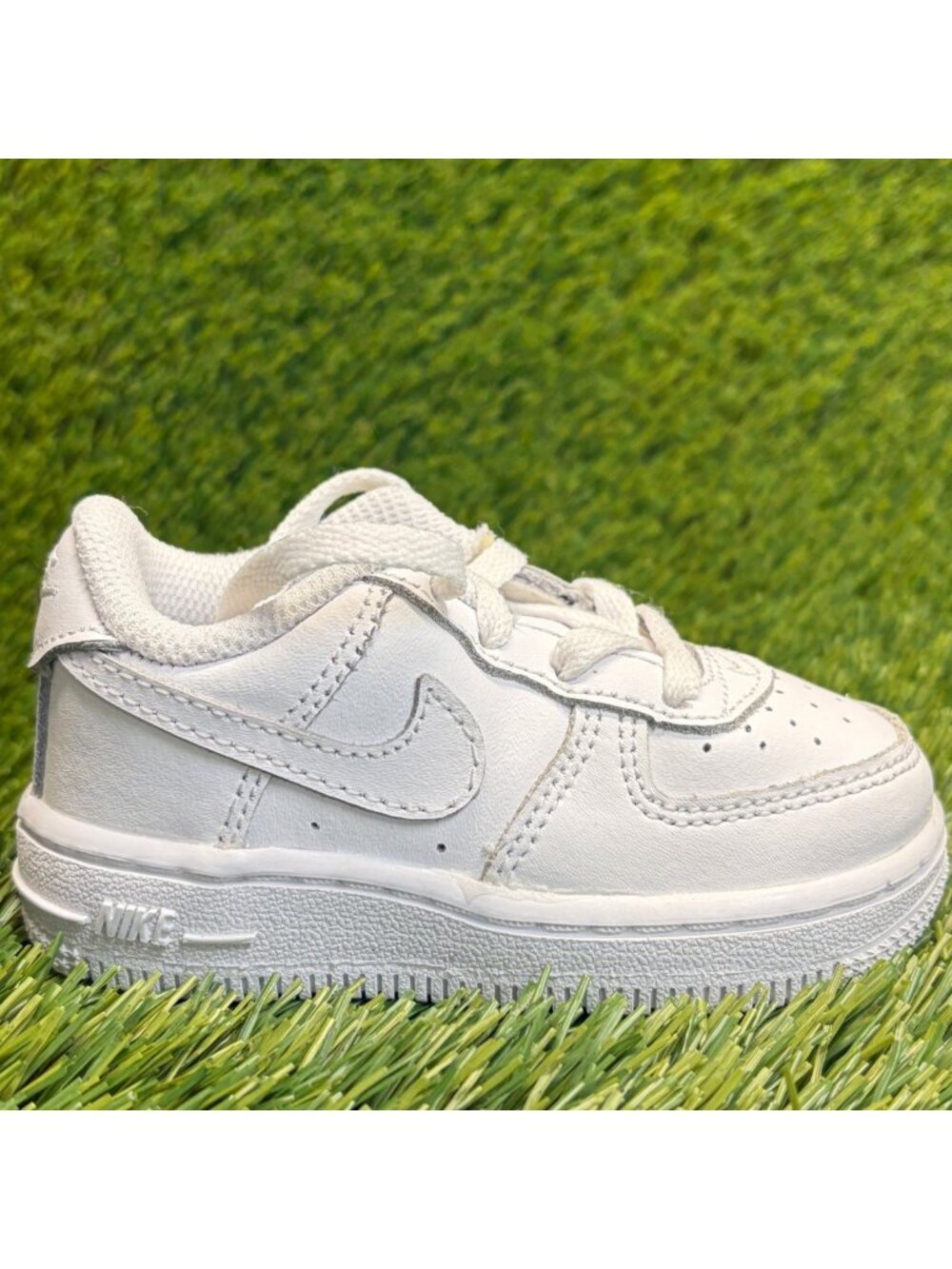 Nike Air Force 1 Low Toddler Size 5C White Athletic Leather Shoes Sneakers